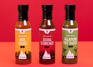 Flame Broiler Adds Hot Sauce Bottles