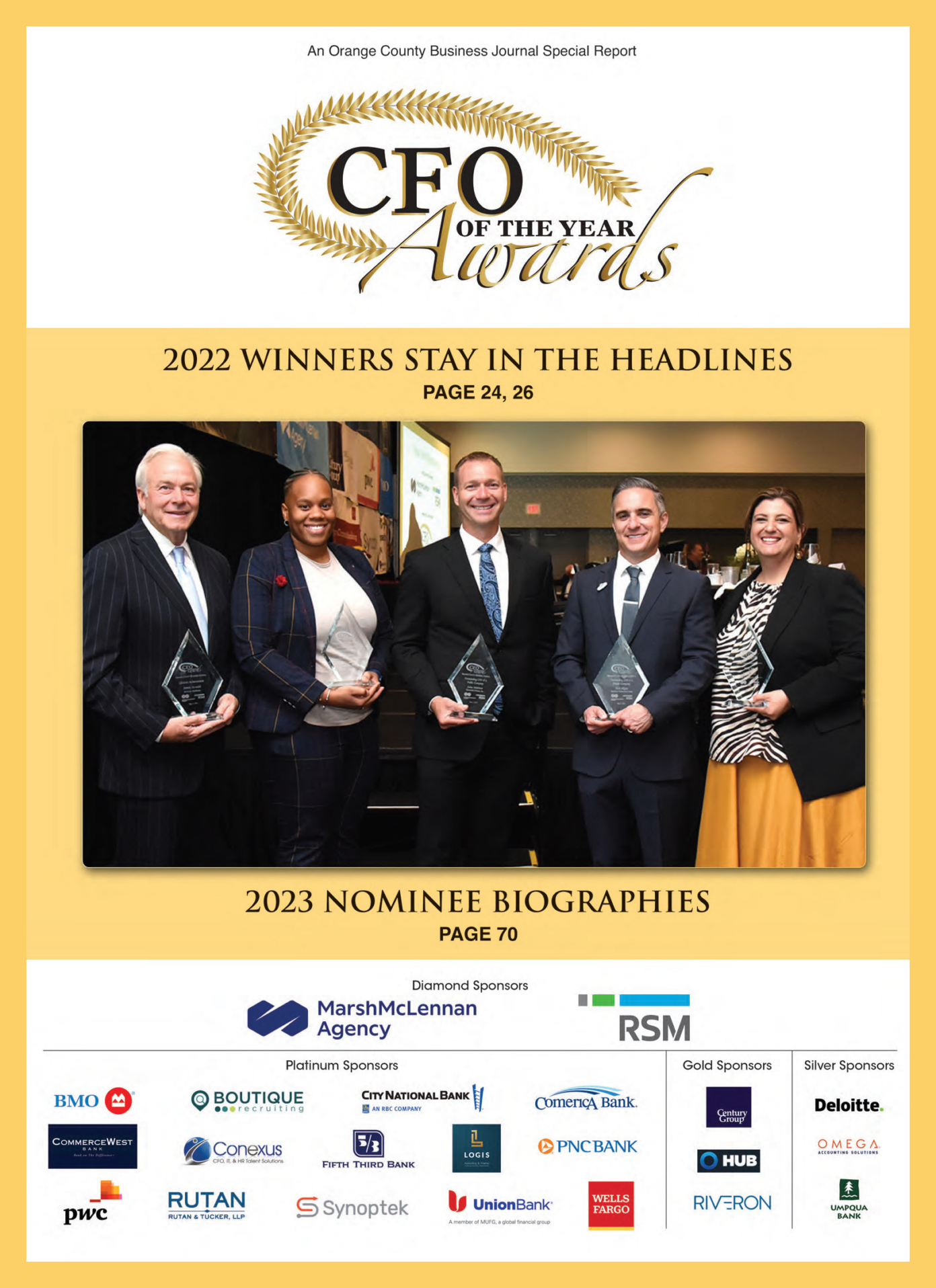 CFO of the Year Awards 2023 - Orange County Business Journal