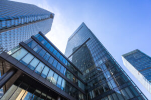 modern office building in shanghai china