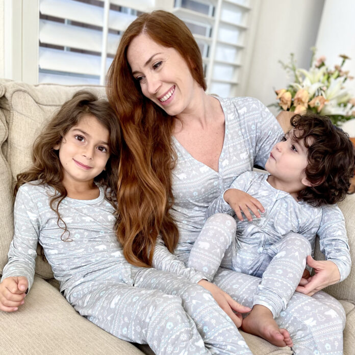 Tamara Kaakani, chief executive of Bellabu Bear, with her children